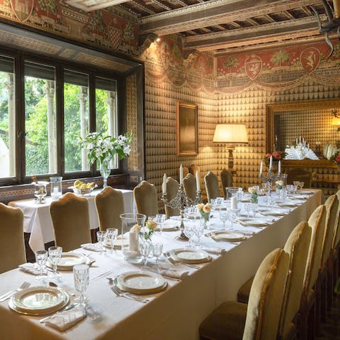 Feast with your loved ones in the banquet room