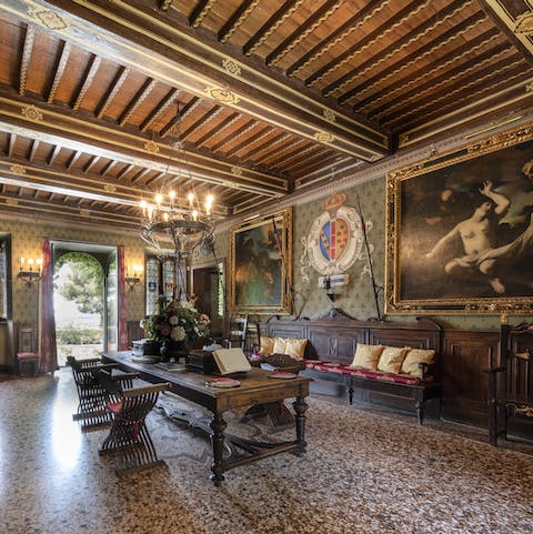 Live like royalty amidst antiques and art