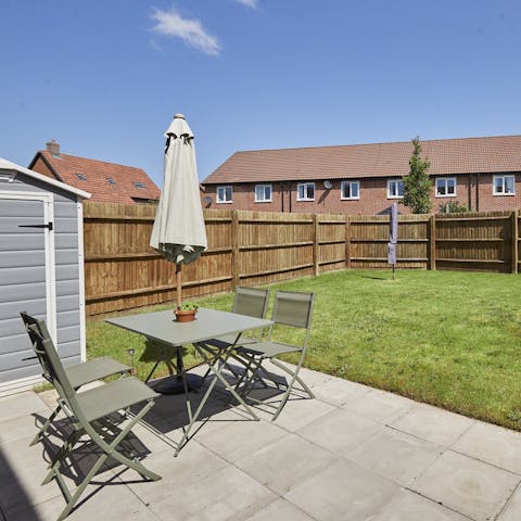 Have a cider in the garden after exploring Gloucestershire