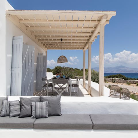 Cook up a feast using locally grown ingredients and dine alfresco on the terrace