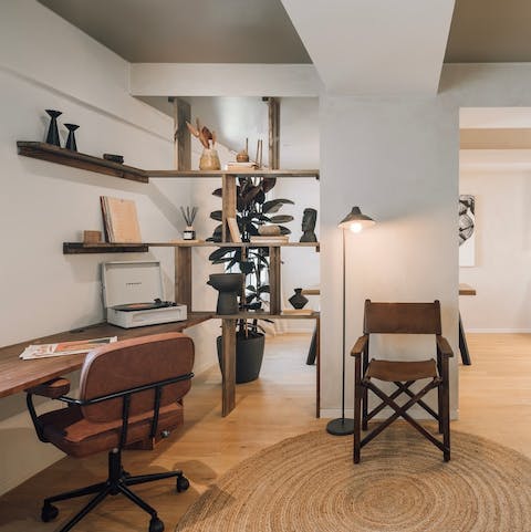 Catch up on work during your stay in the dedicated office area