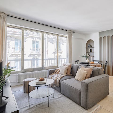 Come home to the comfortable living space after a day spent exploring