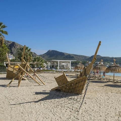 Stroll 1.6 kilometres to the golden sands of the Bay of Pollensa