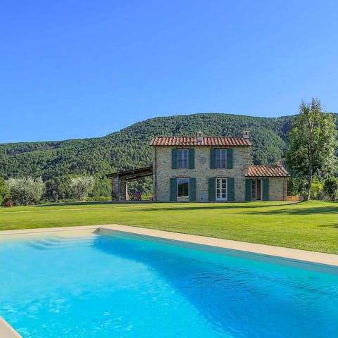 Cool off on sultry days with a dip in the pool