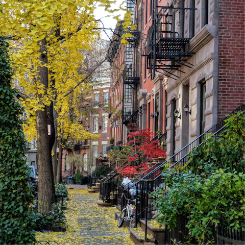 Stay in Greenwich Village, close to bars and eateries