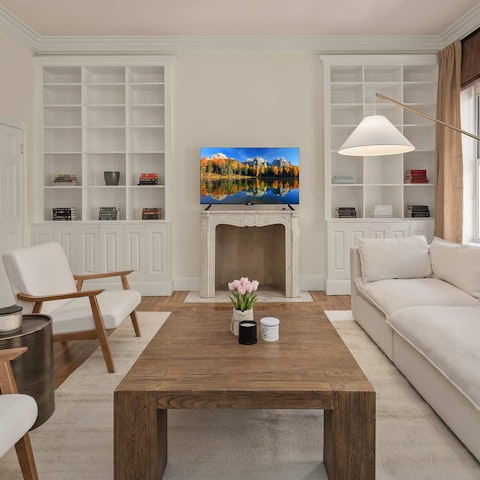 Kick back in the bright living area after a busy day