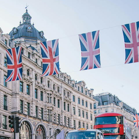 Soak up the buzz of central London from Oxford Circus
