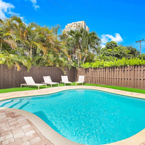 Enjoy pool time with friends