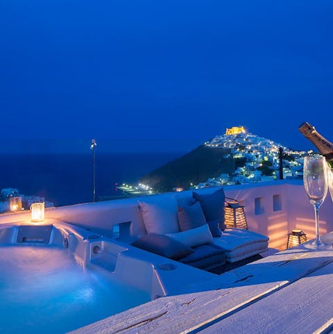 Pop open some bubbly and relax in the jacuzzi as you admire the ocean vista