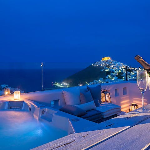 Pop open some bubbly and relax in the jacuzzi as you admire the ocean vista