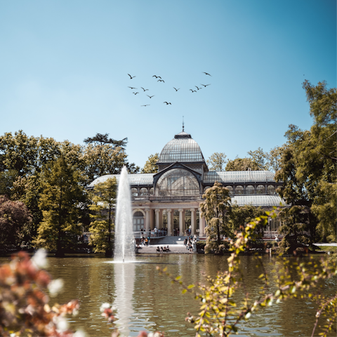 Lose the crowds in the nearby El Retiro Park