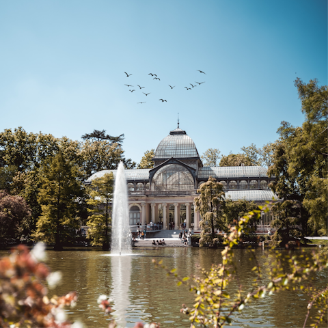 Lose the crowds in the nearby El Retiro Park