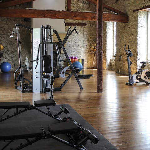 Work up a sweat in the fitness room