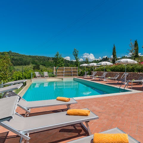 Splash about in the swimming pool and admire the Valdera scenery