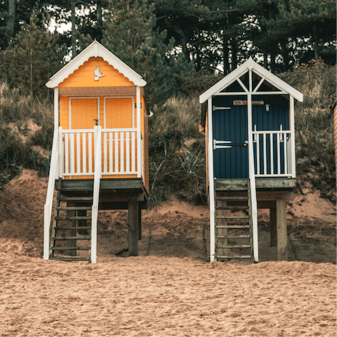 Spend idyllic days on Wells-next-the-Sea Beach, just over a twenty-minute walk away