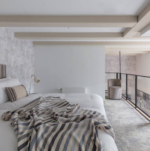 Relax in the mezzanine bedroom