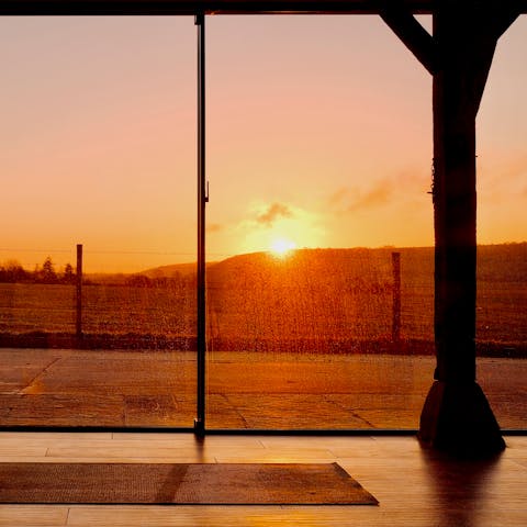 Admire incredible views from the floor-to-ceiling windows