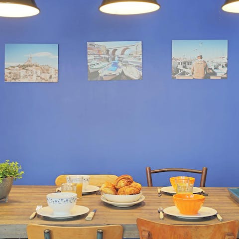 Start your days with a French breakfast of champions including fresh pastries and coffee