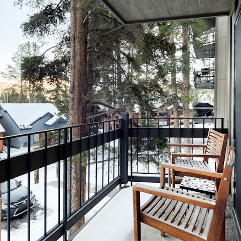 Take your morning coffee on your balcony
