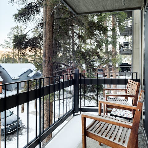 Take your morning coffee on your balcony