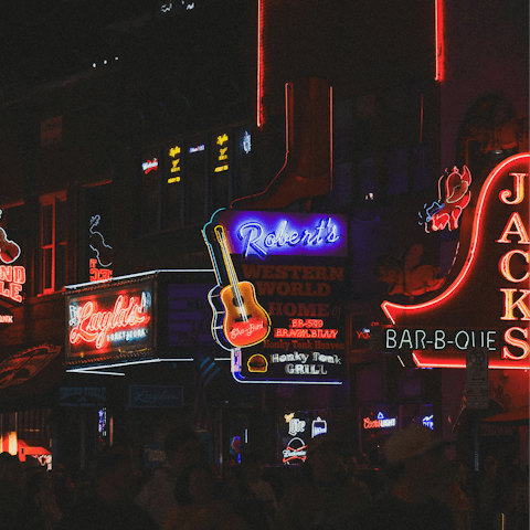Rock out on Music Row, twenty-minute walk away