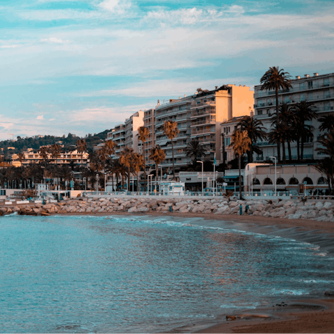 Spend the day on the sands of Croisette Beach