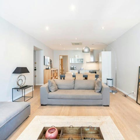 Have a glass of Provence rosé wine in the open-plan living space