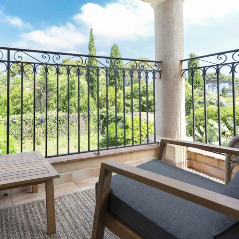 Savour garden views as you relax on the private balcony