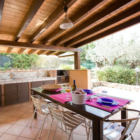 Cook like nonna at the shaded summer kitchen
