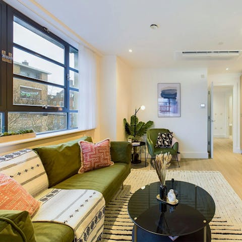 Enjoy the feeling of total relaxation in the living room