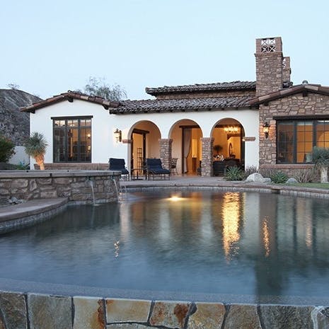 Take your morning swim in the infinity pool overlooking the mountaintops