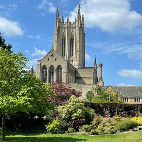 Visit Abbey Gardens in Bury St Edmonds, a twenty-five-minute drive away