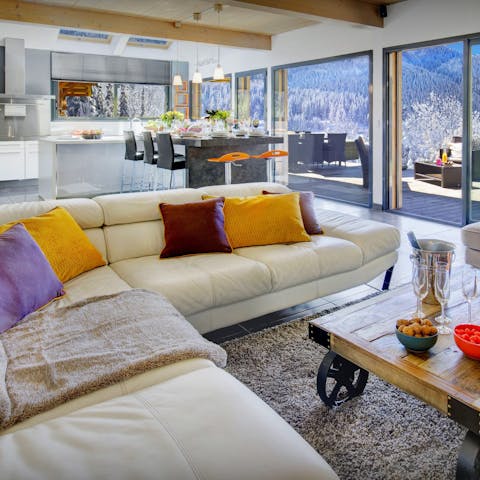 Sprawl out in the living room with views to spare