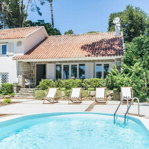 Take a dip in the pool to cool down from the Portuguese heat
