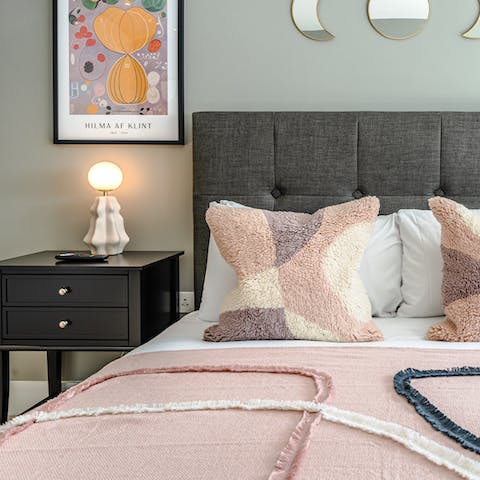 Sleep soundly in the calm and soothing surroundings of the bedrooms