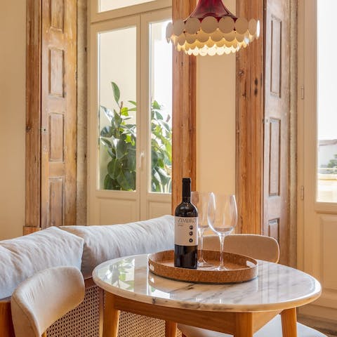 Savour the sweetness of city living with a glass of local wine