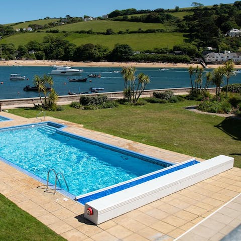 Enjoy a refreshing dip in the communal pool