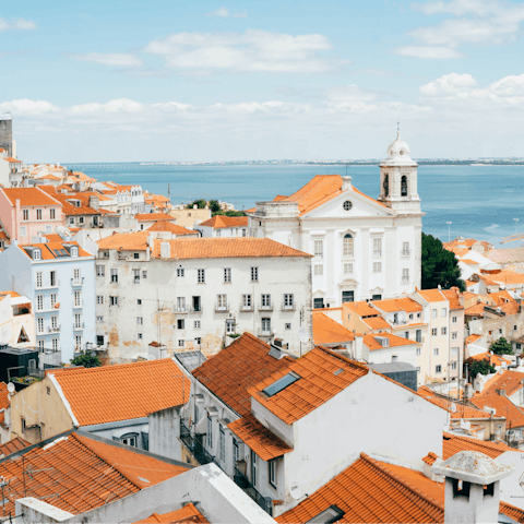 Make the 15km journey over to the heart of Lisbon for quirky neighbourhoods and historic attractions