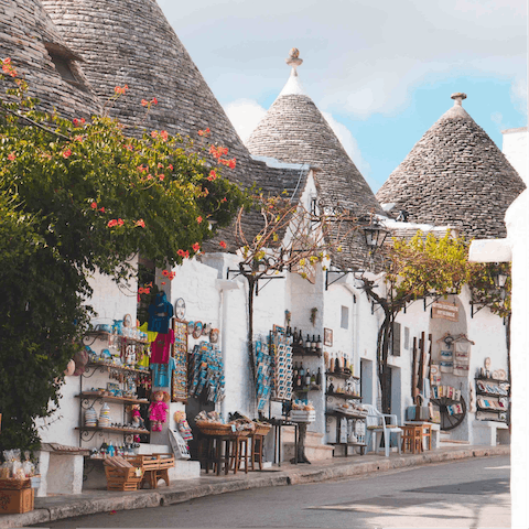 Make the trip to Alberobello, only fifteen minutes away