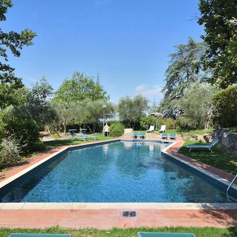 Cool off with a dip in the private pool