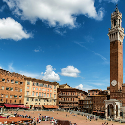 Take a day trip to the historical city of Siena, 37km away