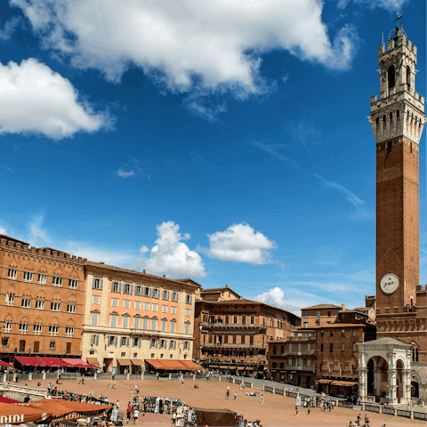 Take a day trip to the historical city of Siena, 37km away