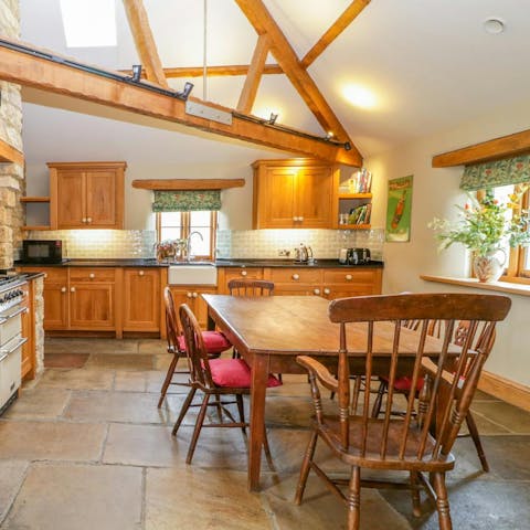 Savour some Dorset apple cake at the dining table