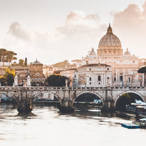 Hop on the train and see the sights of Rome – it's only 15km away