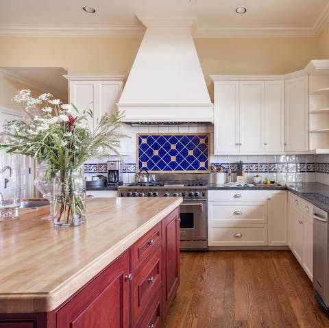 Cook together in the grand kitchen