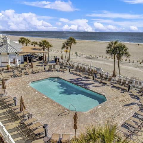 Cool off from the South Carolina sun in the shared pool
