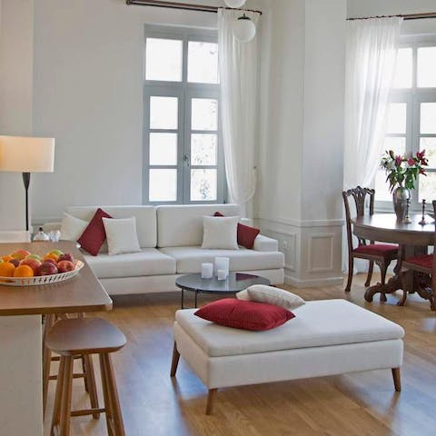 Kick back and relax in the bright and roomy living area