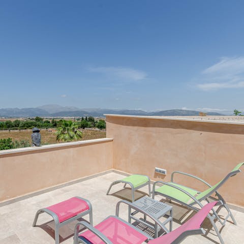 Access the balcony from the bedroom, slipping away for a cup of coffee with a view