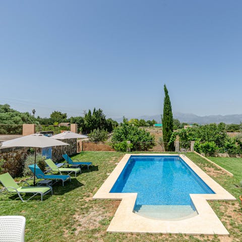 Have a pre-lunch dip in the beautiful, private pool to refresh the senses