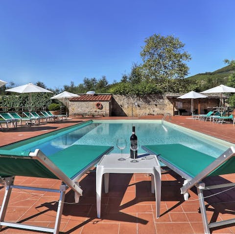Cool off from the Italian sun in the shared pool